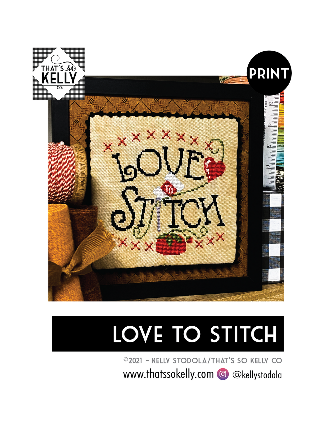Love to Stitch PRINT Cross Stitch Chart