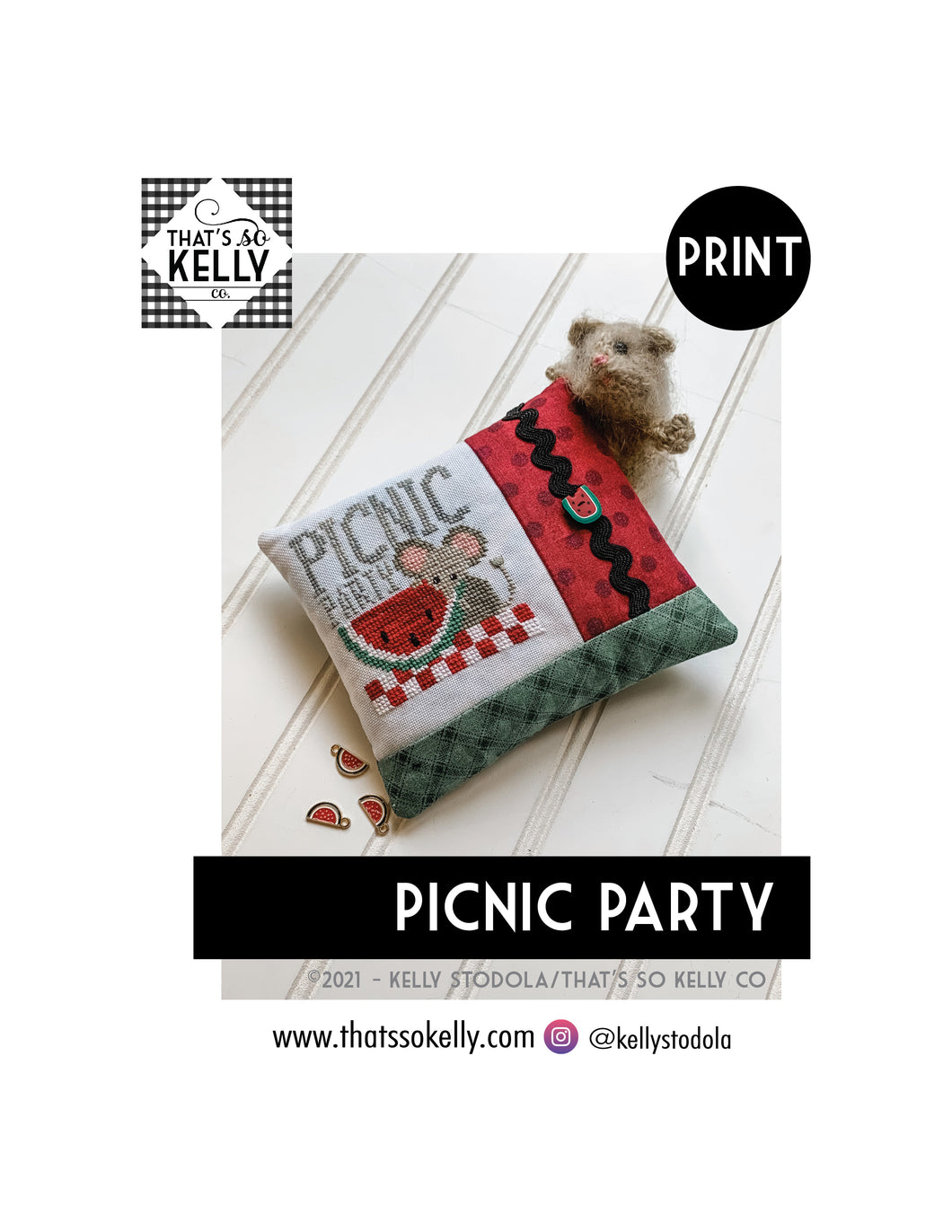Picnic Party PRINT Cross Stitch Chart